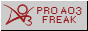 AO3 logo next to a blinking red text that says 'pro ao3 freak'.